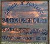Sign at entrance to Swinton Church